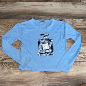 Firehouse Light Blue Waffle Knit Top
Girls size Medium 8/10 some wear on sleeve
